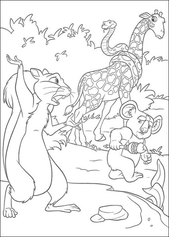 Benny Says Goodbye To Nigel Coloring Page